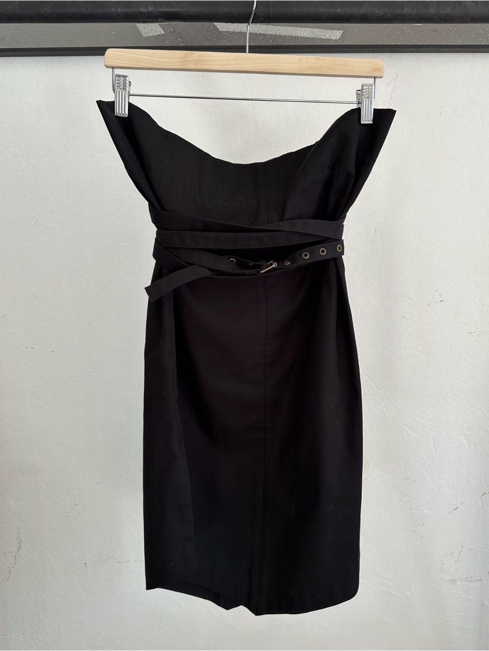 Gucci by Tom Ford Vintage Black Wrap Skirt Archival Runway 90s Old Money Size M